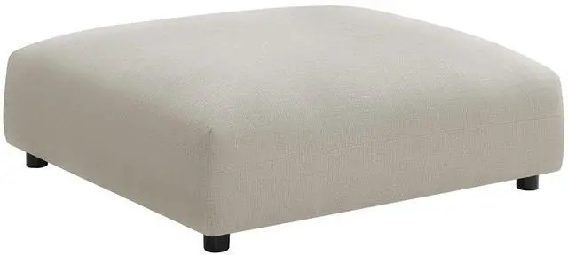 Alt view image 4 of 7 - Solace Modular Upholstered Fabric Armless Chair and Ottoman Set by Modway