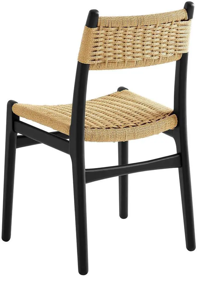 Alt view image 6 of 7 - Wynn Rope and Wood Dining Side Chairs Set of 2 by Modway