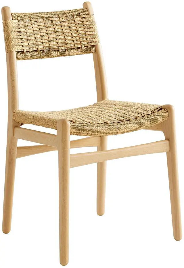Alt view image 4 of 7 - Wynn Rope and Wood Dining Side Chairs Set of 2 by Modway