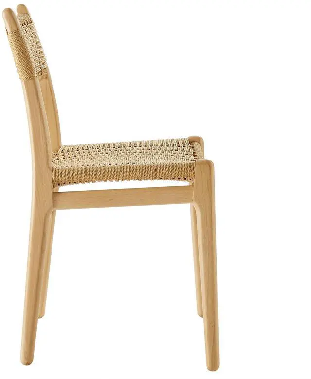 Alt view image 5 of 7 - Wynn Rope and Wood Dining Side Chairs Set of 2 by Modway