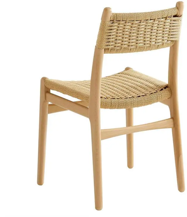 Alt view image 6 of 7 - Wynn Rope and Wood Dining Side Chairs Set of 2 by Modway