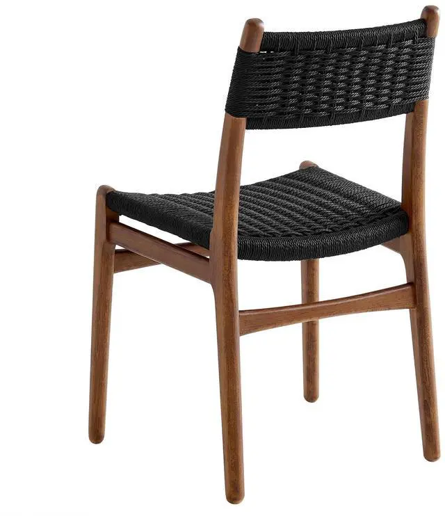 Alt view image 6 of 7 - Wynn Rope and Wood Dining Side Chairs Set of 2 by Modway