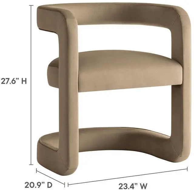 Alt view image 3 of 7 - Winslow Barrel Performance Velvet Dining Chair  by Modway