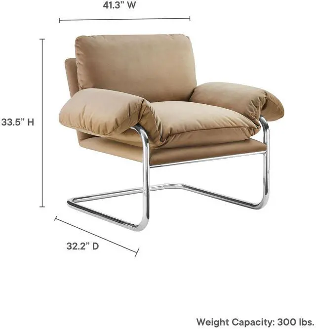 Alt view image 2 of 7 - Ansel Performance Velvet Accent Chair by Modway