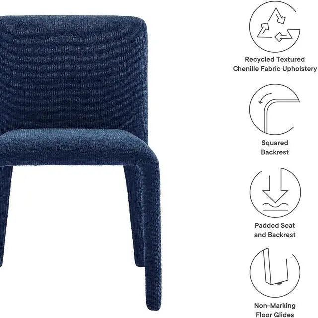 Alt view image 3 of 7 - Rhodes Fabric Upholstered Dining Chair by Modway