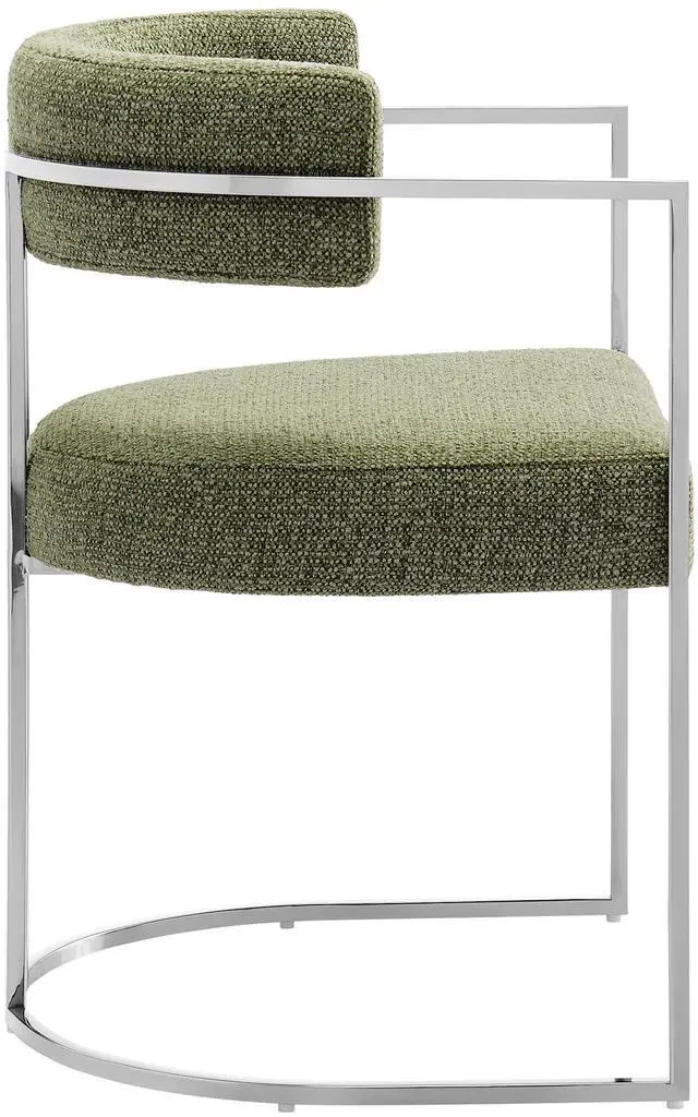 Alt view image 5 of 7 - Huron Curved Back Fabric and Metal Dining Accent Chair by Modway