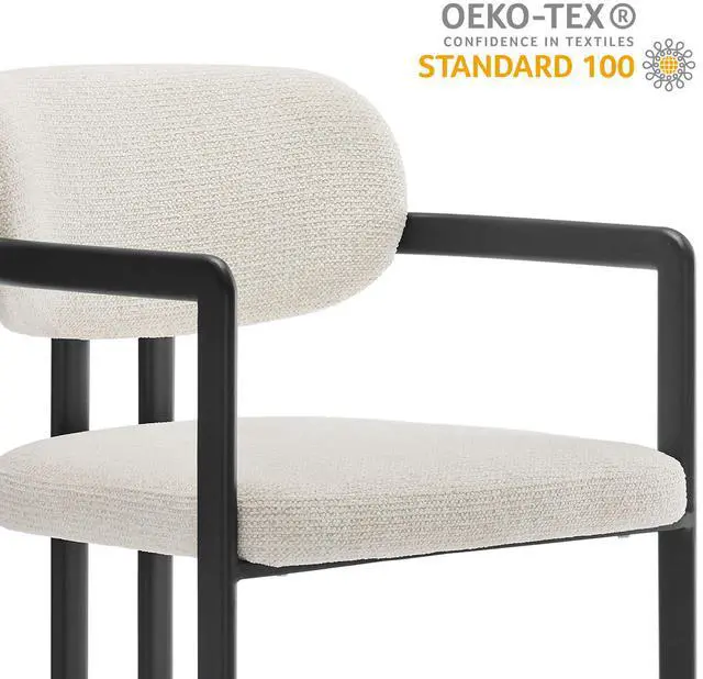 Alt view image 4 of 7 - Elio Barrel Fabric and Metal Dining Chair by Modway