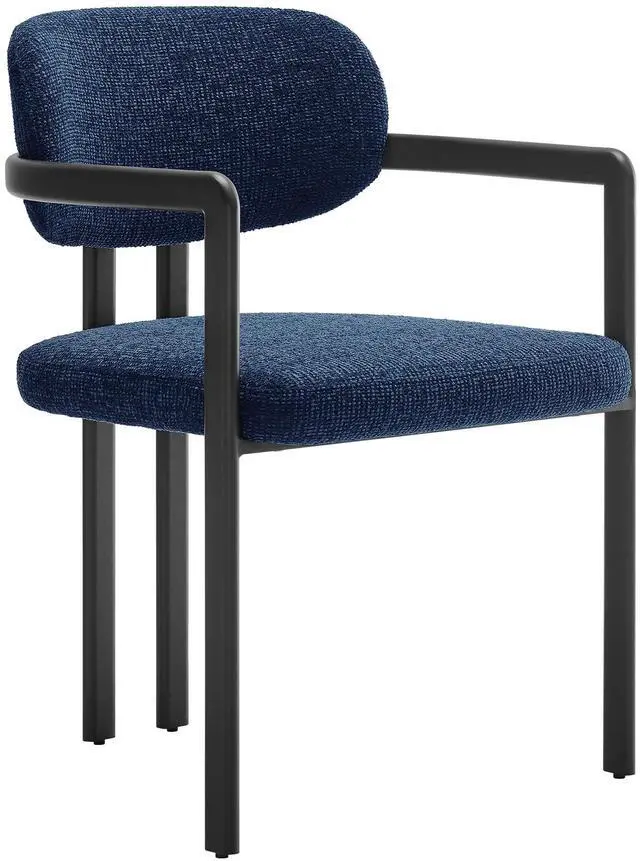 Main image of Elio Barrel Fabric and Metal Dining Chair by Modway