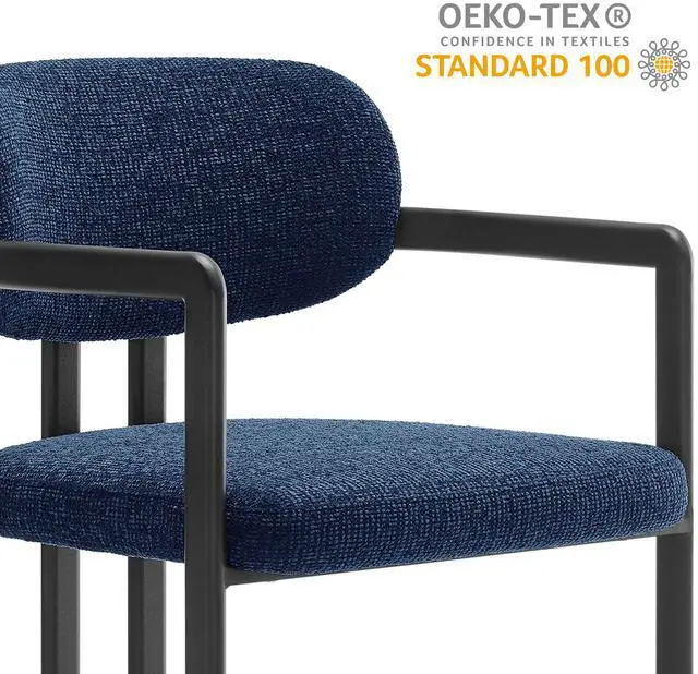Alt view image 3 of 7 - Elio Barrel Fabric and Metal Dining Chair by Modway