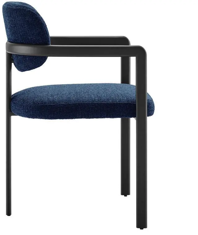 Alt view image 5 of 7 - Elio Barrel Fabric and Metal Dining Chair by Modway