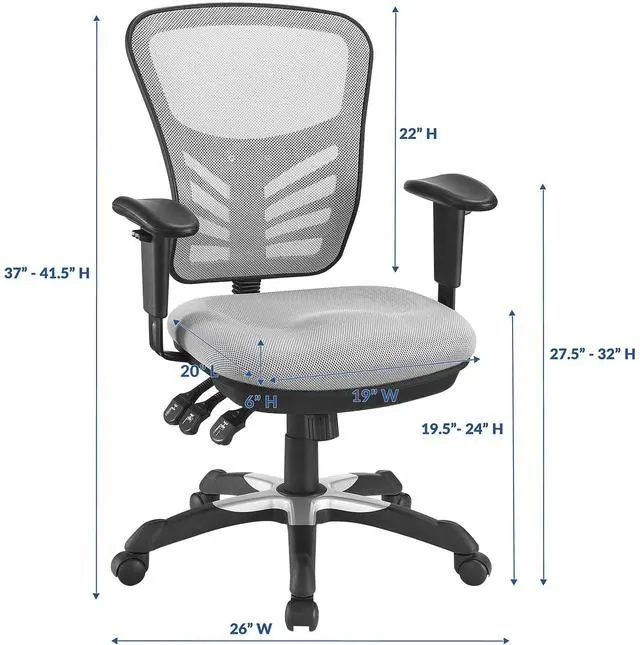 Alt view image 4 of 8 - Articulate Mesh Office Chair - Gray