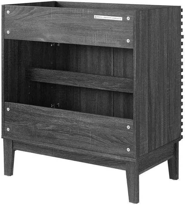 Alt view image 4 of 7 - Render 30" Bathroom Vanity Cabinet (Sink Basin Not Included) Charcoal EEI-4851-CHA