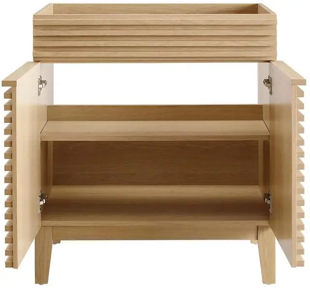 Alt view image 3 of 7 - Render 30" Bathroom Vanity Cabinet (Sink Basin Not Included) Oak EEI-4851-OAK