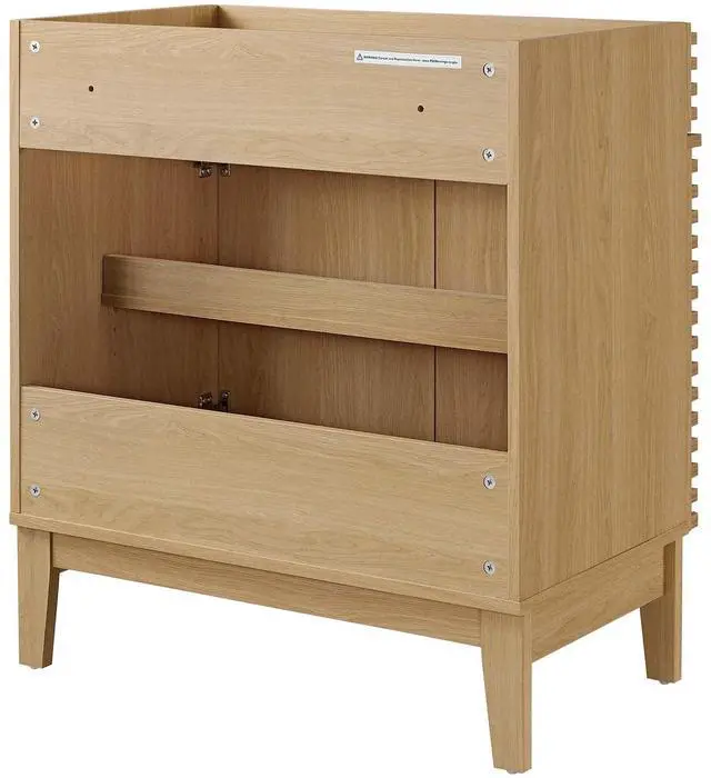 Alt view image 4 of 7 - Render 30" Bathroom Vanity Cabinet (Sink Basin Not Included) Oak EEI-4851-OAK