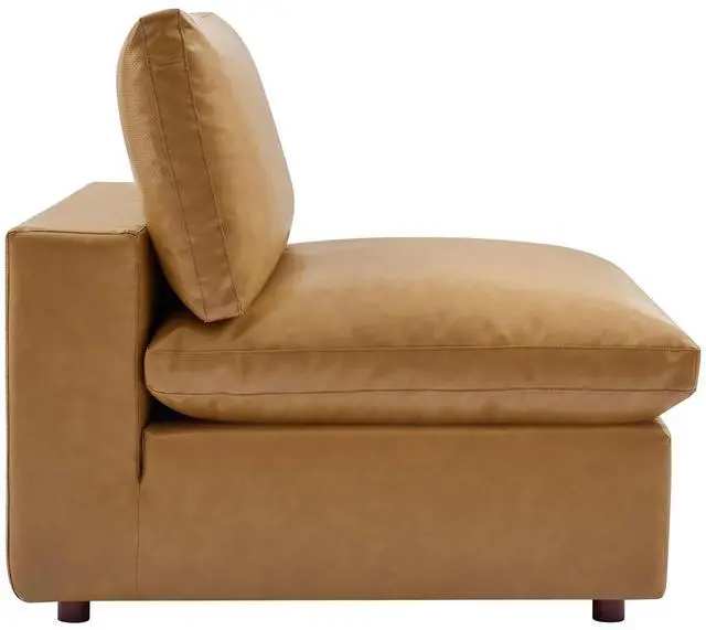 Alt view image 6 of 11 - Commix Down Filled Overstuffed Vegan Leather Armless Chair