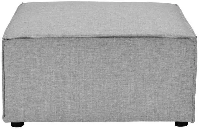 Alt view image 3 of 6 - Saybrook Outdoor Patio Upholstered Sectional Sofa Ottoman Gray EEI-4211-GRY