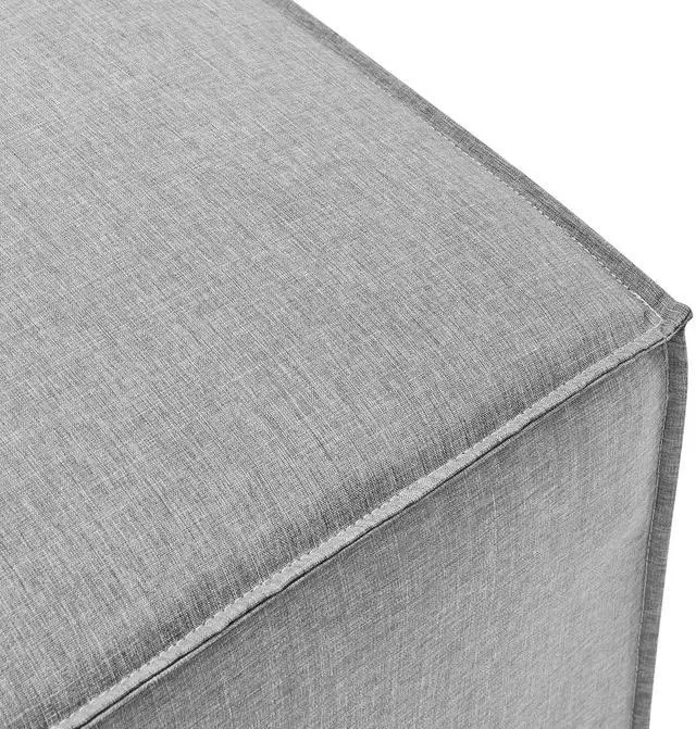 Alt view image 4 of 6 - Saybrook Outdoor Patio Upholstered Sectional Sofa Ottoman Gray EEI-4211-GRY