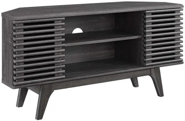 Main image of Render 46" Corner TV Stand Charcoal EEI-6157-CHA