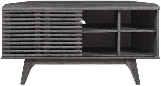 Alt view image 5 of 7 - Render 46" Corner TV Stand Charcoal EEI-6157-CHA