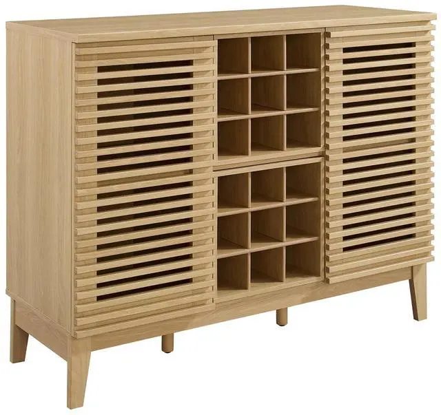 Main image of Render Bar Cabinet Oak EEI-6156-OAK