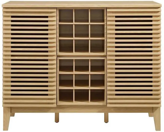 Alt view image 4 of 7 - Render Bar Cabinet Oak EEI-6156-OAK