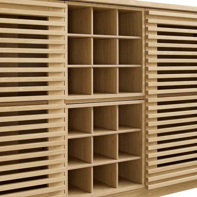 Alt view image 2 of 7 - Render Bar Cabinet Oak EEI-6156-OAK