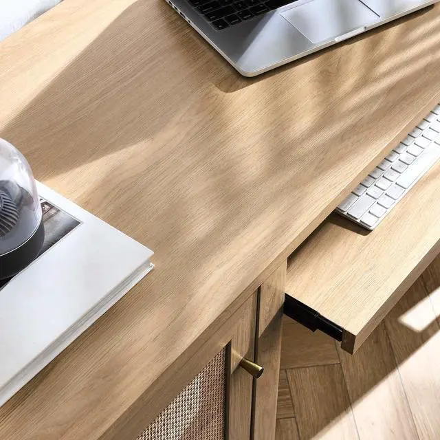 Alt view image 7 of 7 - Soma 47" Office Desk Oak EEI-6116-OAK