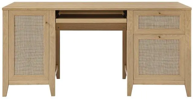 Alt view image 4 of 7 - Soma 63" Office Desk Oak EEI-6117-OAK