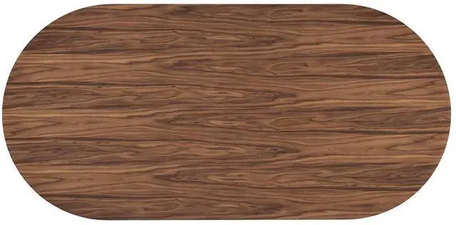 Alt view image 5 of 7 - Senja 95" Oval Dining Table Walnut EEI-6065-WAL-SET