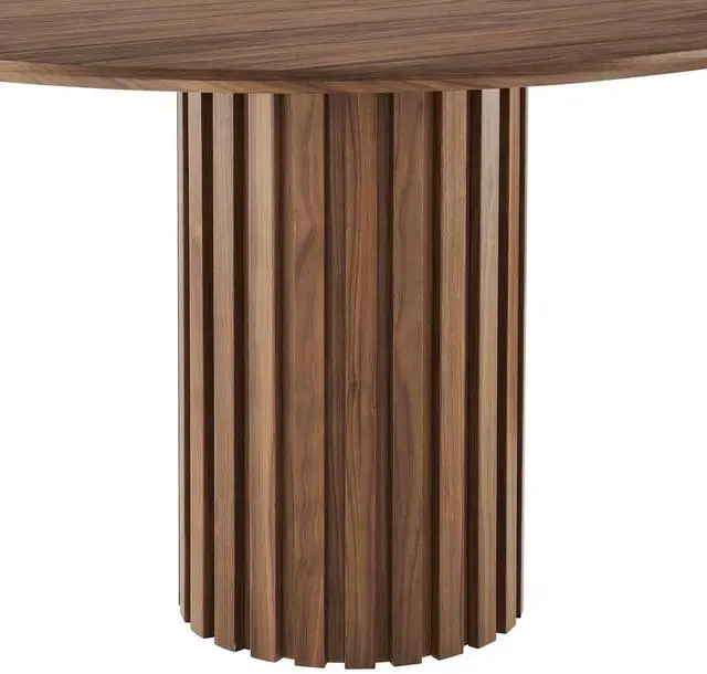 Alt view image 4 of 7 - Senja 95" Oval Dining Table Walnut EEI-6065-WAL-SET