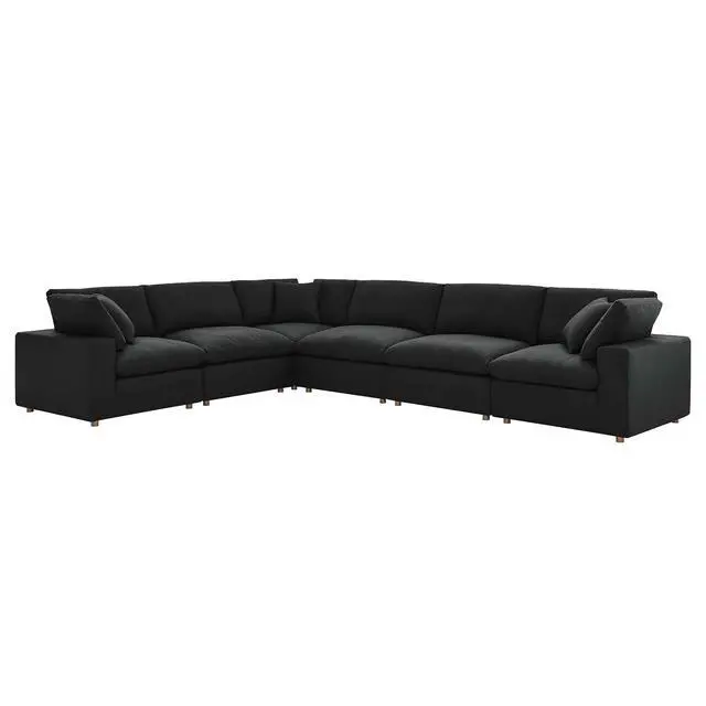 Alt view image 6 of 10 - Commix Down Filled Overstuffed 6 Piece Sectional Sofa Set