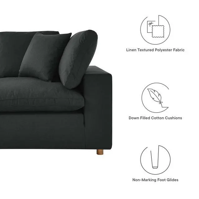 Alt view image 9 of 10 - Commix Down Filled Overstuffed 6 Piece Sectional Sofa Set