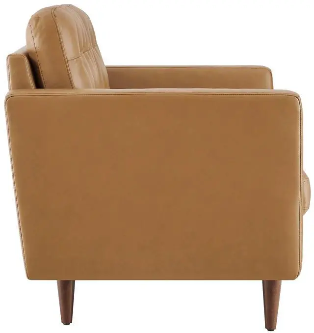 Alt view image 2 of 7 - Exalt Tufted Vegan Leather Loveseat Tan EEI-6100-TAN