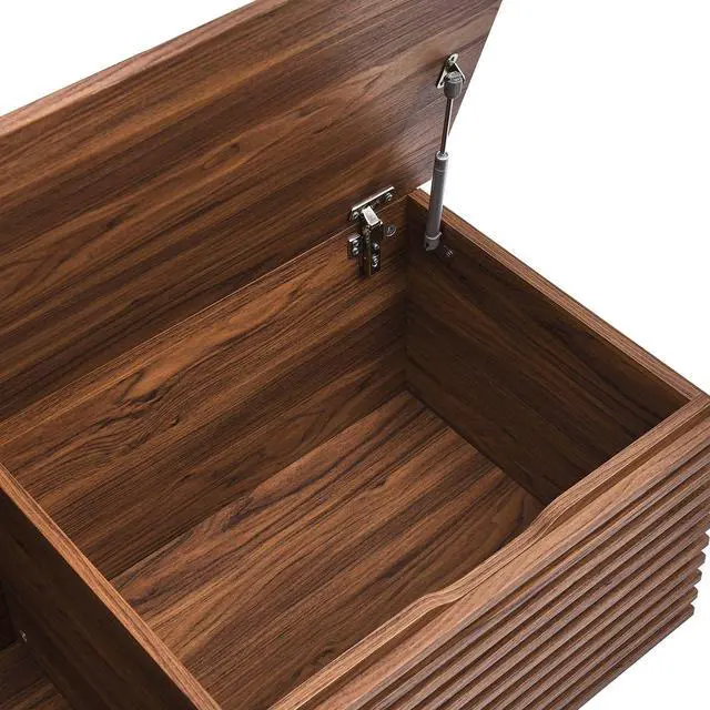 Alt view image 5 of 7 - Render Storage Bench Walnut EEI-6057-WAL