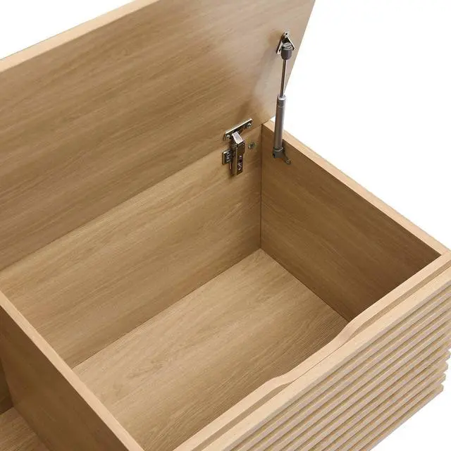 Alt view image 5 of 7 - Render Storage Bench Oak EEI-6057-OAK