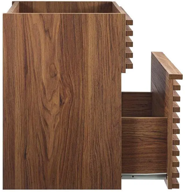 Alt view image 2 of 7 - Render 18" Wall-Mount Bathroom Vanity Cabinet (Sink Basin Not Included) Walnut EEI-4848-WAL