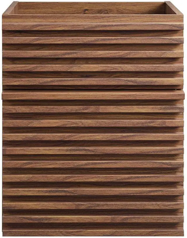 Alt view image 6 of 7 - Render 18" Wall-Mount Bathroom Vanity Cabinet (Sink Basin Not Included) Walnut EEI-4848-WAL