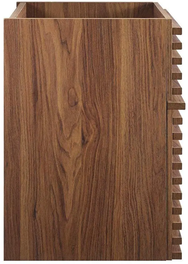 Alt view image 3 of 7 - Render 18" Wall-Mount Bathroom Vanity Cabinet (Sink Basin Not Included) Walnut EEI-4848-WAL