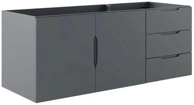 Main image of Vitality 48" Double or Single Sink Compatible (Not Included) Bathroom Vanity Cabinet Gray EEI-4895-GRY