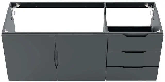 Alt view image 5 of 7 - Vitality 48" Double or Single Sink Compatible (Not Included) Bathroom Vanity Cabinet Gray EEI-4895-GRY
