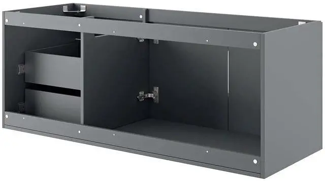 Alt view image 4 of 7 - Vitality 48" Double or Single Sink Compatible (Not Included) Bathroom Vanity Cabinet Gray EEI-4895-GRY
