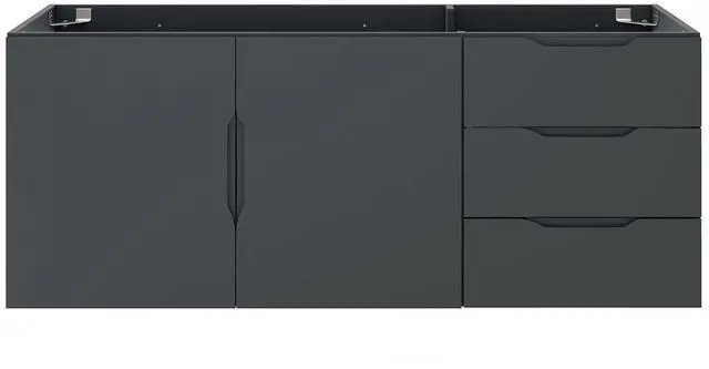 Alt view image 7 of 7 - Vitality 48" Double or Single Sink Compatible (Not Included) Bathroom Vanity Cabinet Gray EEI-4895-GRY