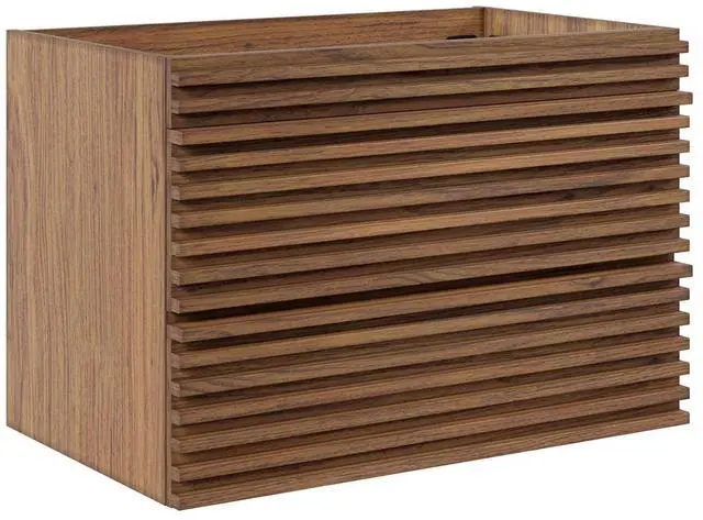 Main image of Render 30" Wall-Mount Bathroom Vanity Cabinet (Sink Basin Not Included) Walnut EEI-4850-WAL