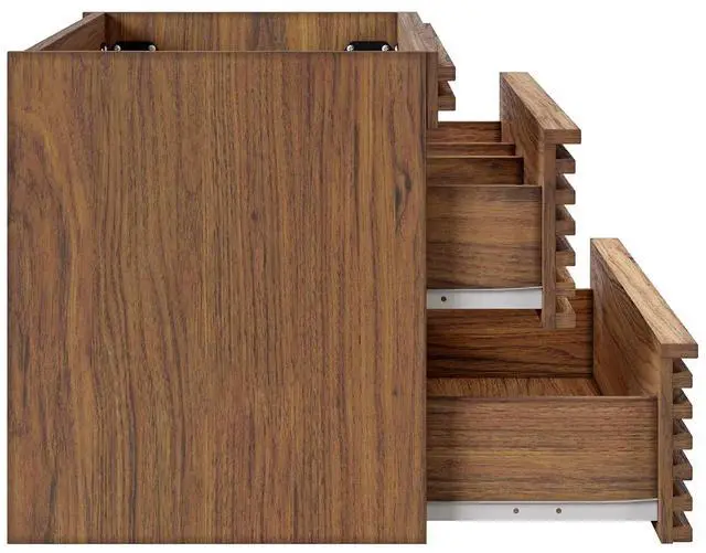Alt view image 3 of 7 - Render 30" Wall-Mount Bathroom Vanity Cabinet (Sink Basin Not Included) Walnut EEI-4850-WAL