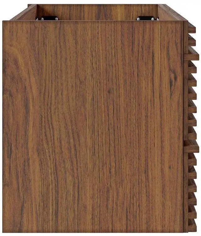 Alt view image 2 of 7 - Render 30" Wall-Mount Bathroom Vanity Cabinet (Sink Basin Not Included) Walnut EEI-4850-WAL