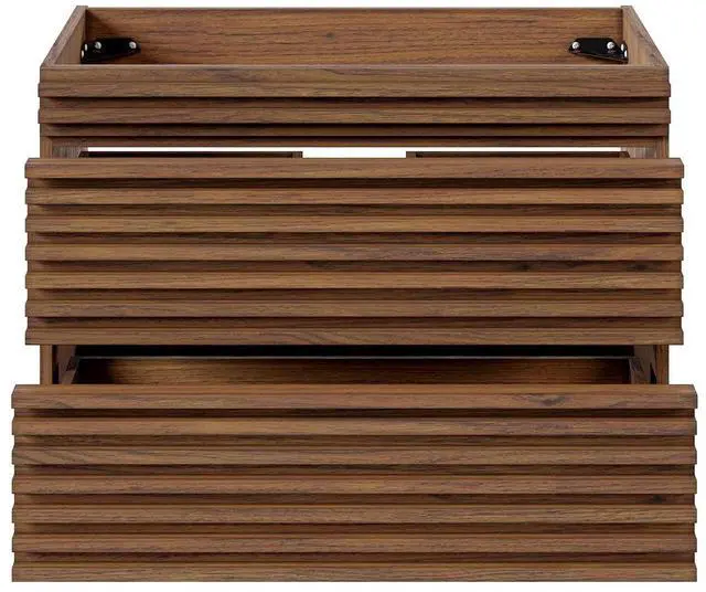 Alt view image 5 of 7 - Render 30" Wall-Mount Bathroom Vanity Cabinet (Sink Basin Not Included) Walnut EEI-4850-WAL