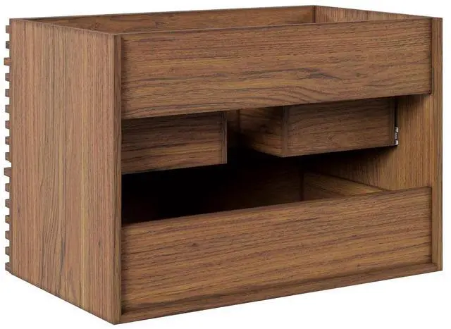 Alt view image 4 of 7 - Render 30" Wall-Mount Bathroom Vanity Cabinet (Sink Basin Not Included) Walnut EEI-4850-WAL