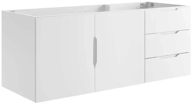 Main image of Vitality 48" Double or Single Sink Compatible (Not Included) Bathroom Vanity Cabinet White EEI-4895-WHI