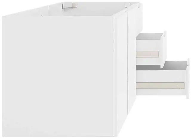 Alt view image 3 of 7 - Vitality 48" Double or Single Sink Compatible (Not Included) Bathroom Vanity Cabinet White EEI-4895-WHI