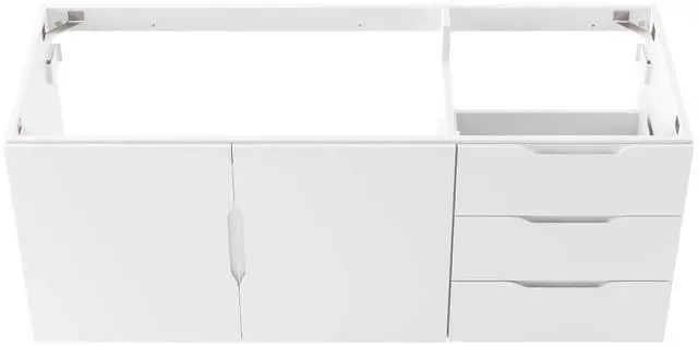 Alt view image 5 of 7 - Vitality 48" Double or Single Sink Compatible (Not Included) Bathroom Vanity Cabinet White EEI-4895-WHI